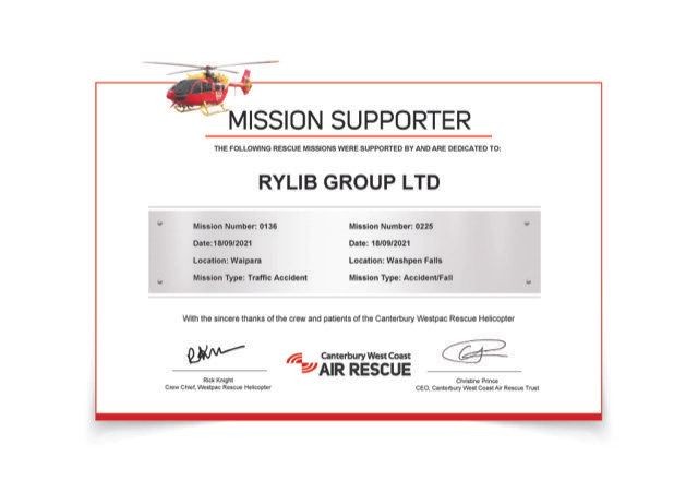 Proude Supporter of Westpac Air Rescue